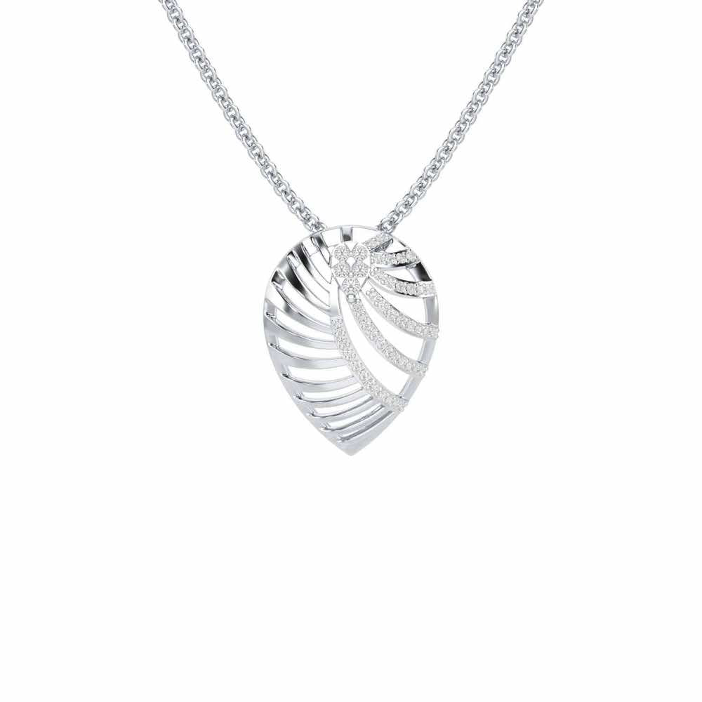 Suave Grace Silver Pendant - White Gold - Image 1