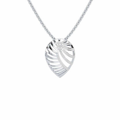 Suave Grace Silver Pendant - White Gold - Image 1
