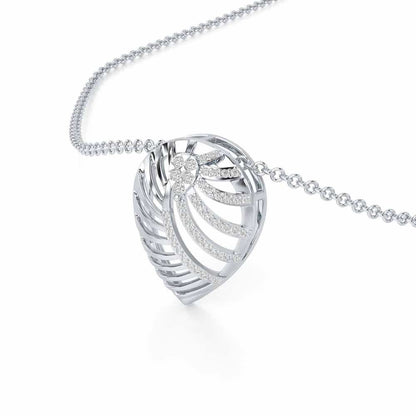 Suave Grace Silver Pendant - White Gold - Image 2