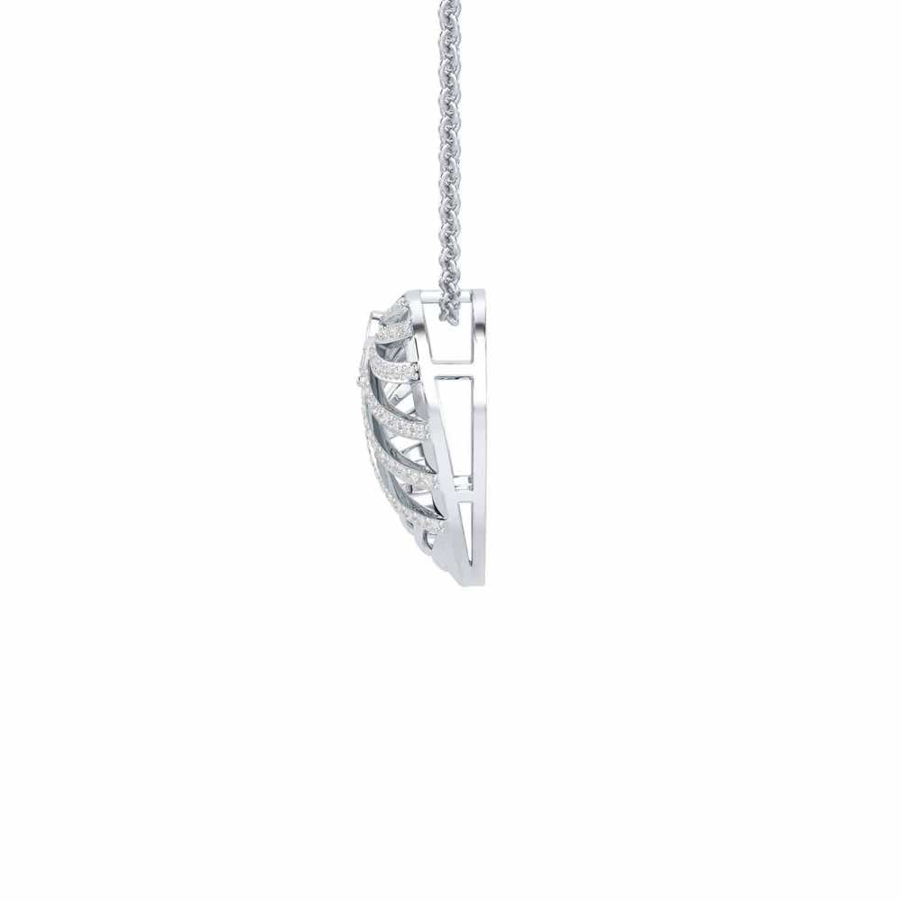 Suave Grace Silver Pendant - White Gold - Image 4