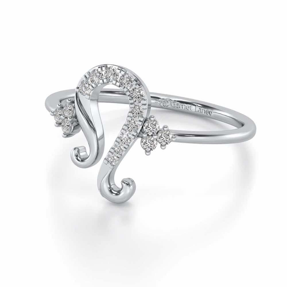 Suave Leo Silver Ring - White Gold - Image 2