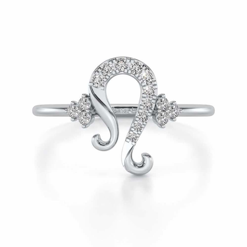 Suave Leo Silver Ring - White Gold - Image 4