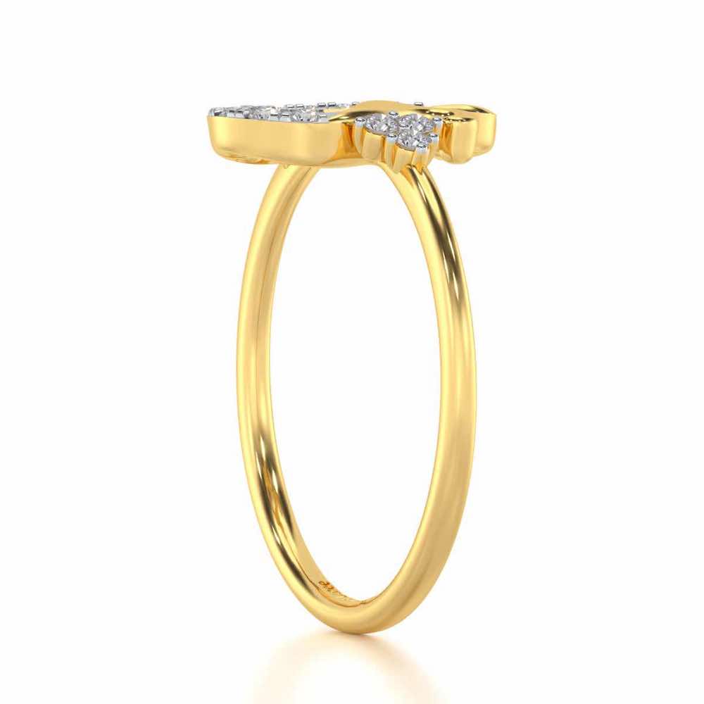 Suave Leo Silver Ring - Yellow Gold - Image 3