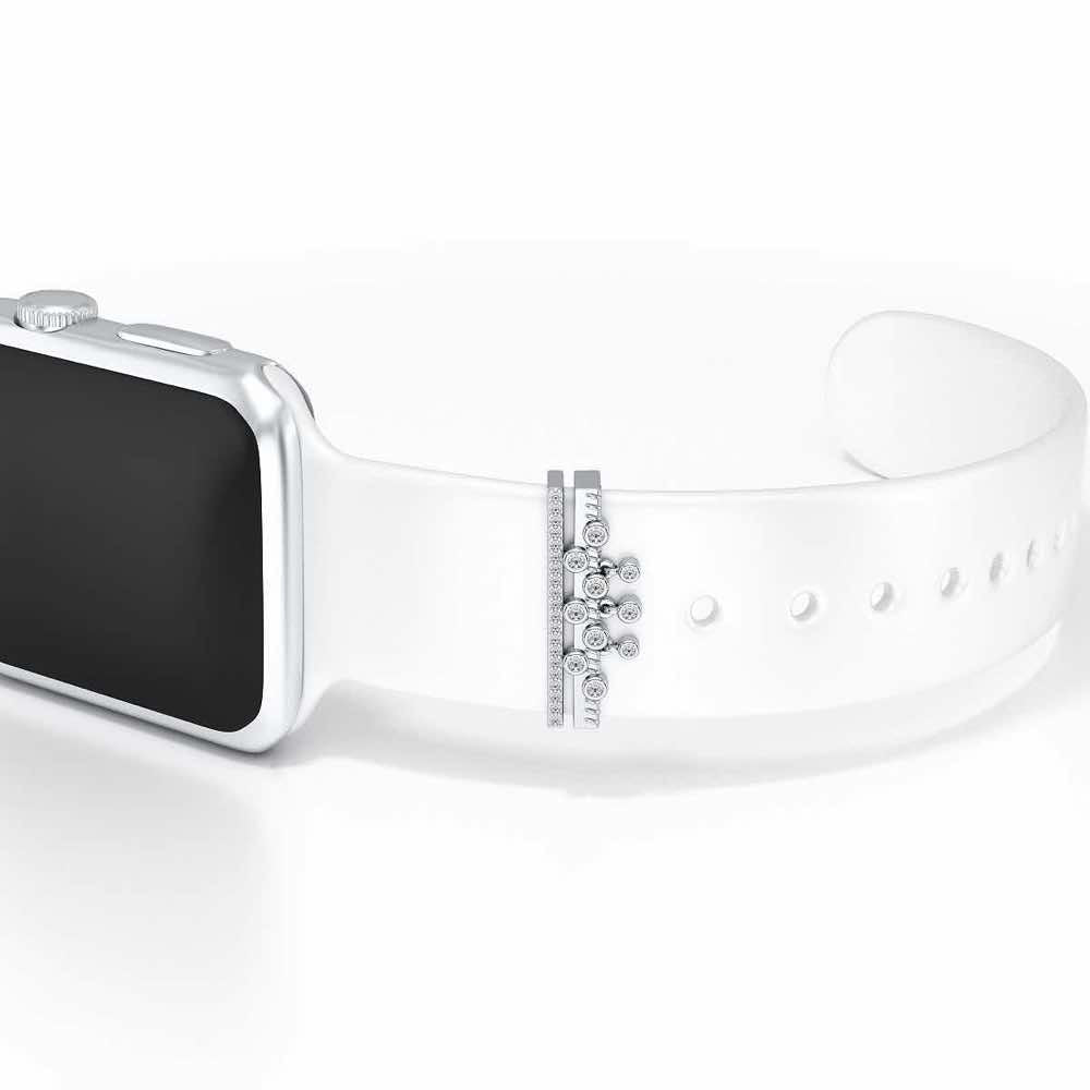 Suave Shade Silver Watch Band - White Gold - Image 1