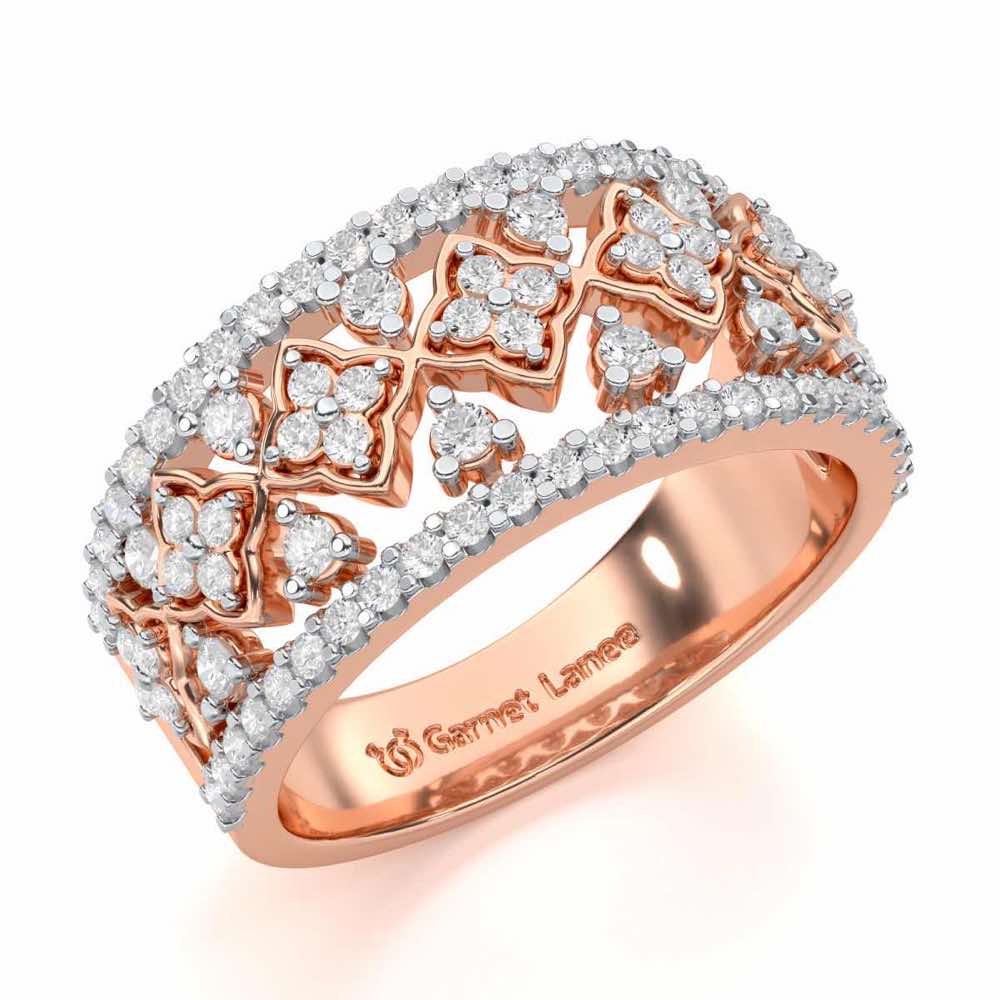 Suave Spark Silver Ring - Rose Gold - Image 1