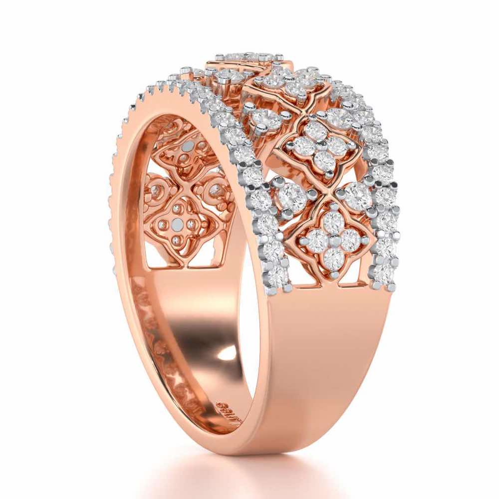 Suave Spark Silver Ring - Rose Gold - Image 3