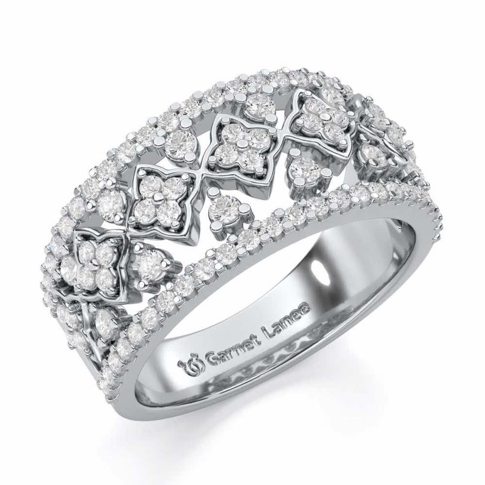 Suave Spark Silver Ring - White Gold - Image 1