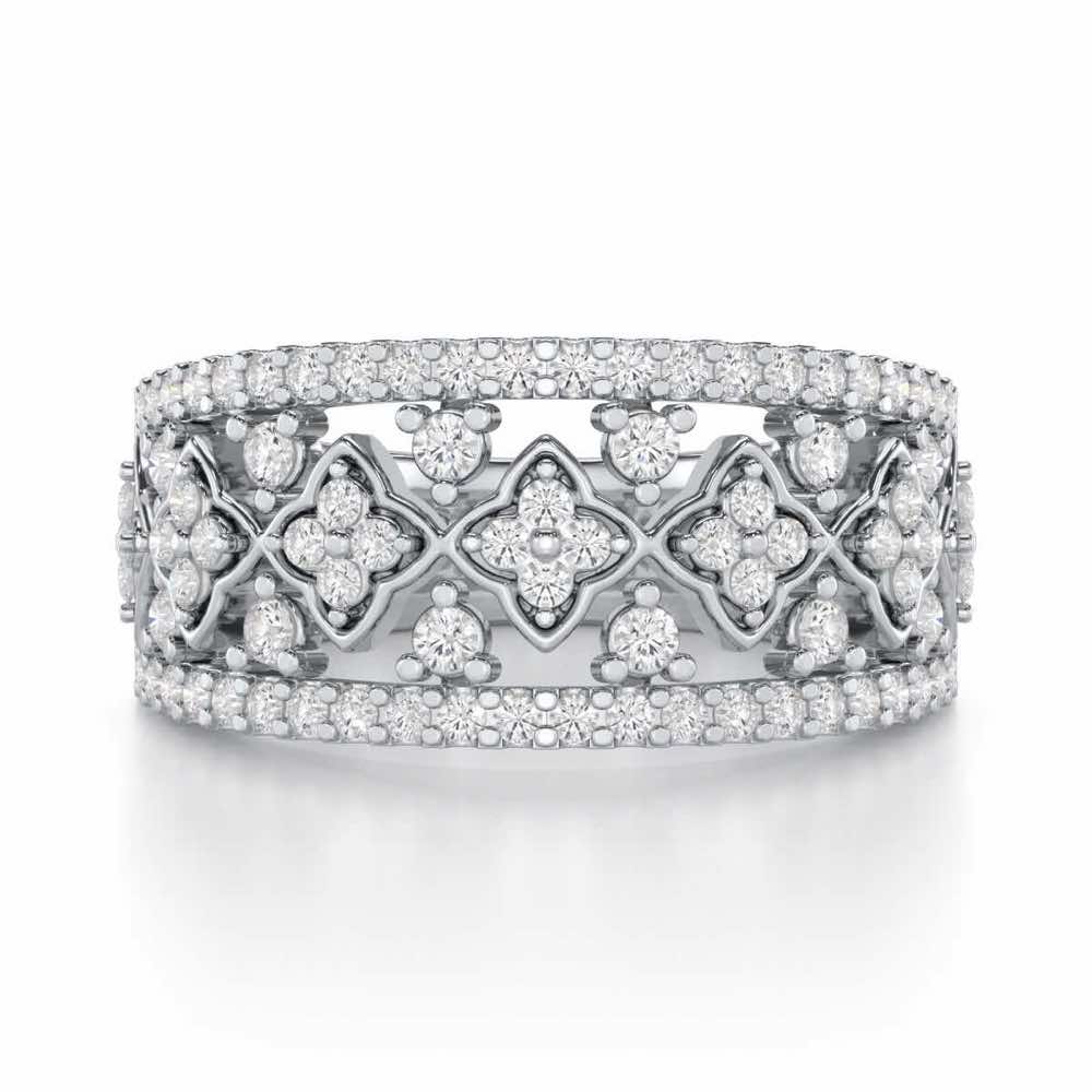 Suave Spark Silver Ring - White Gold - Image 4