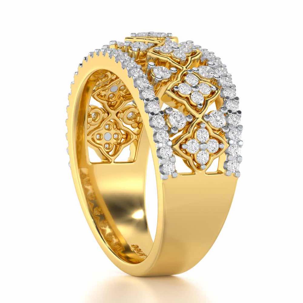 Suave Spark Silver Ring - Yellow Gold - Image 3