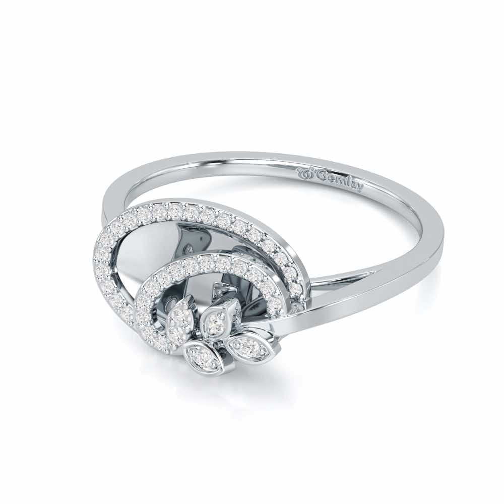 Sublime Growth Silver Ring - White Gold - Image 2
