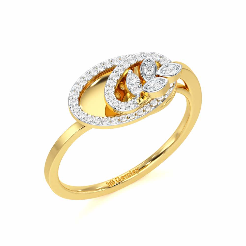 Sublime Growth Silver Ring - Yellow Gold - Image 1