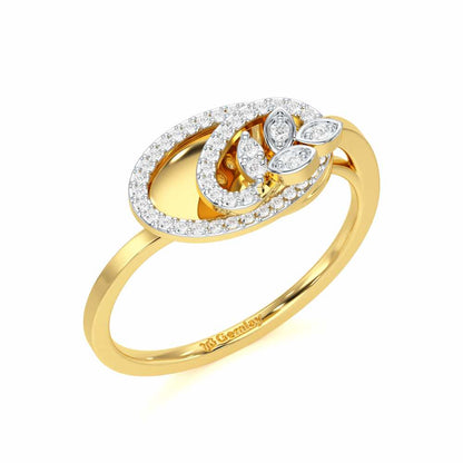 Sublime Growth Silver Ring - Yellow Gold - Image 1