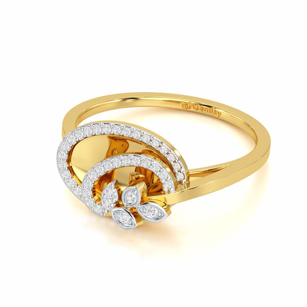 Sublime Growth Silver Ring - Yellow Gold - Image 2