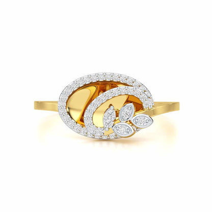 Sublime Growth Silver Ring - Yellow Gold - Image 4