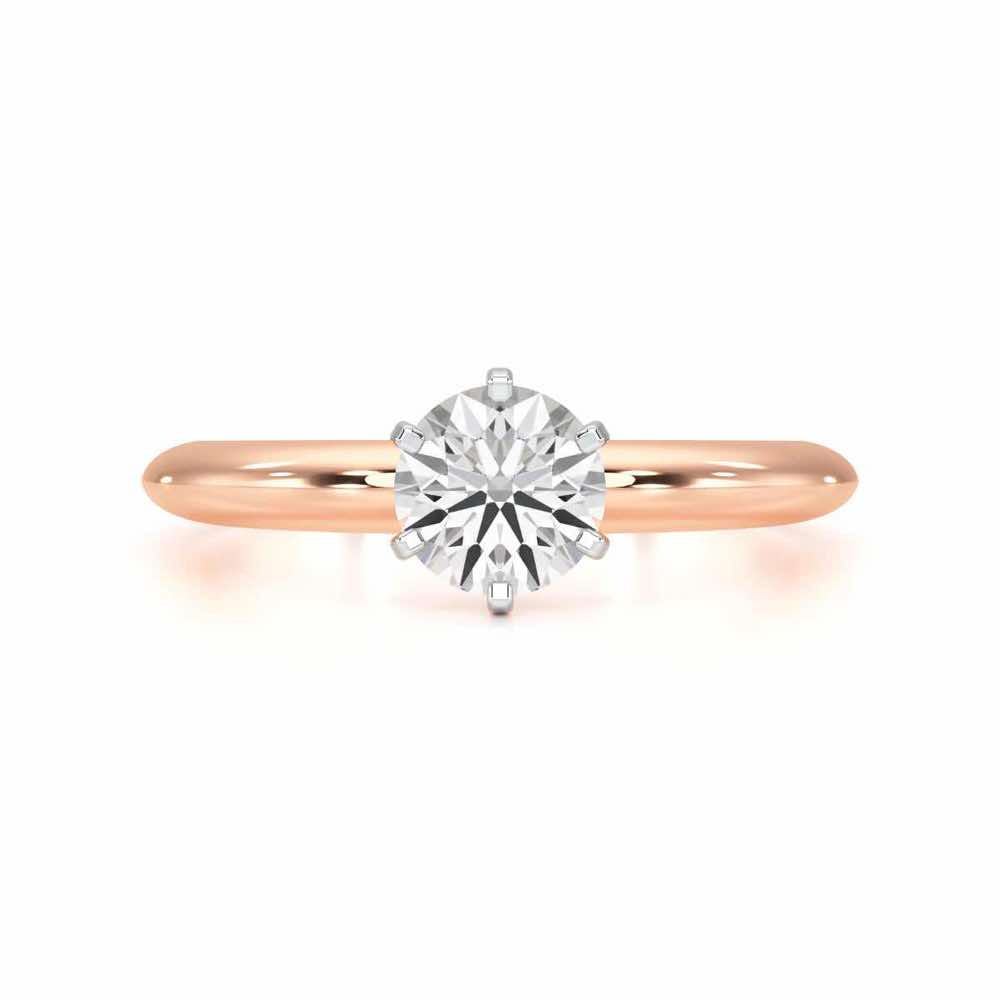 Sublime Lullaby Solitaire Ring - Rose Gold - Image 4