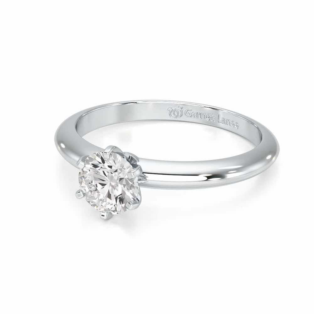 Sublime Lullaby Solitaire Ring - White Gold - Image 2