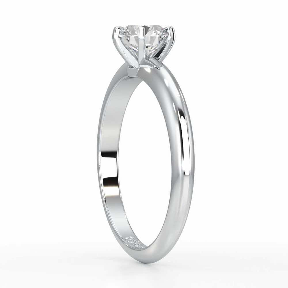Sublime Lullaby Solitaire Ring - White Gold - Image 3