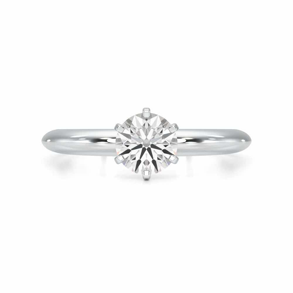 Sublime Lullaby Solitaire Ring - White Gold - Image 4