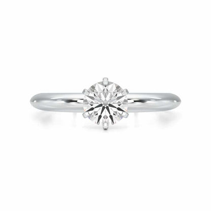 Sublime Lullaby Solitaire Ring - White Gold - Image 4
