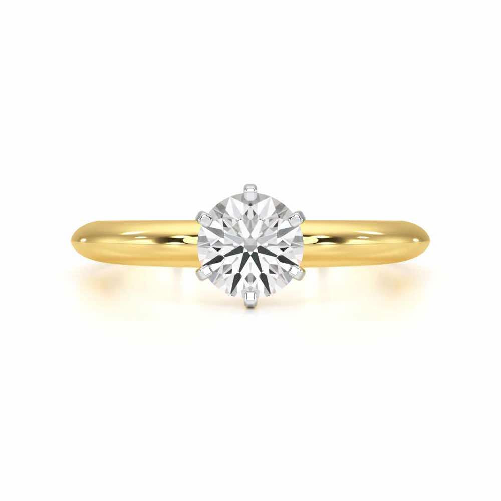 Sublime Lullaby Solitaire Ring - Yellow Gold - Image 4