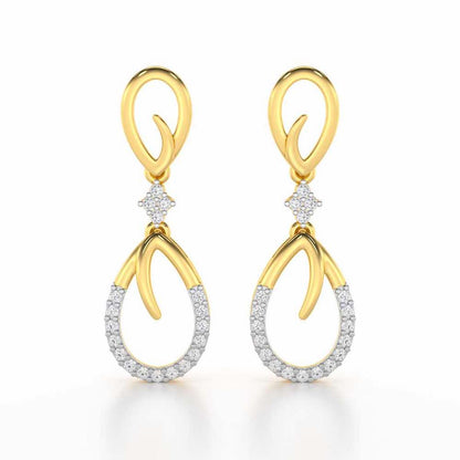 Sublime Spark Silver Earrings - Yellow Gold - Image 1
