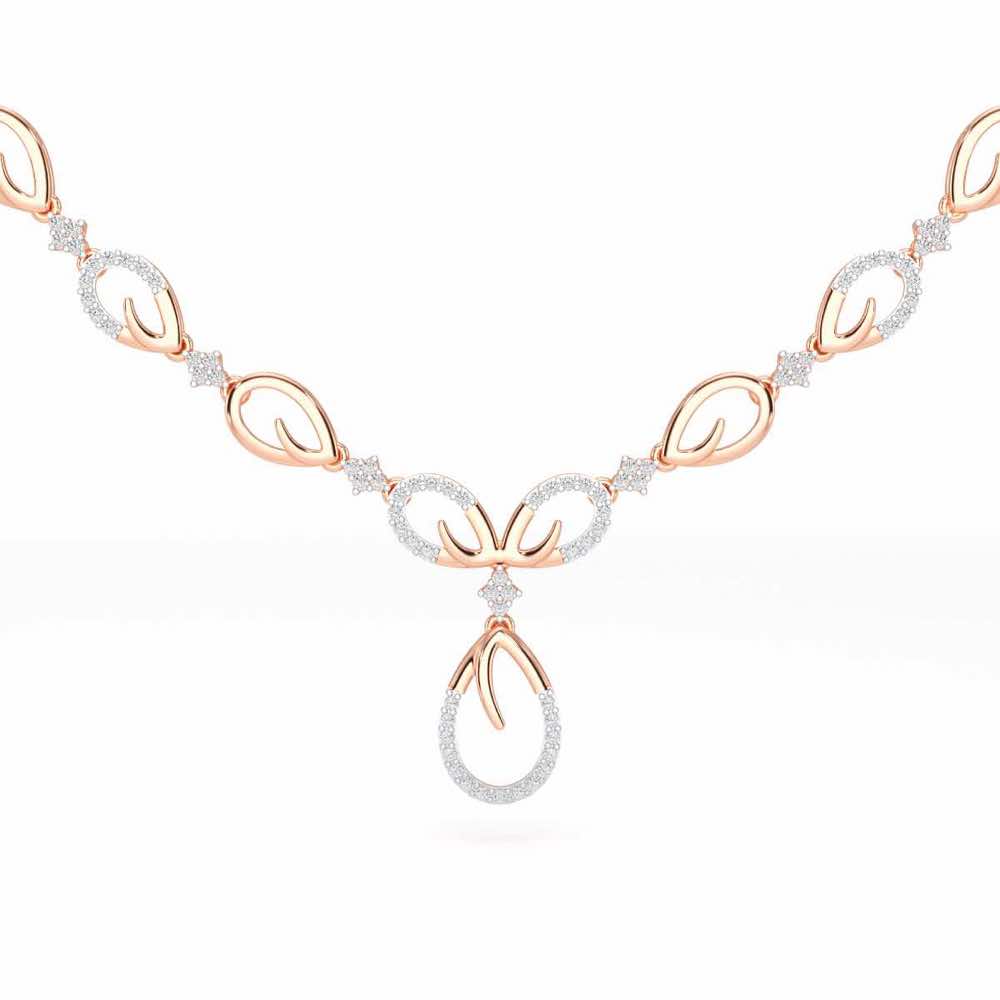 Sublime Spark Silver Necklace - Rose Gold - Image 1