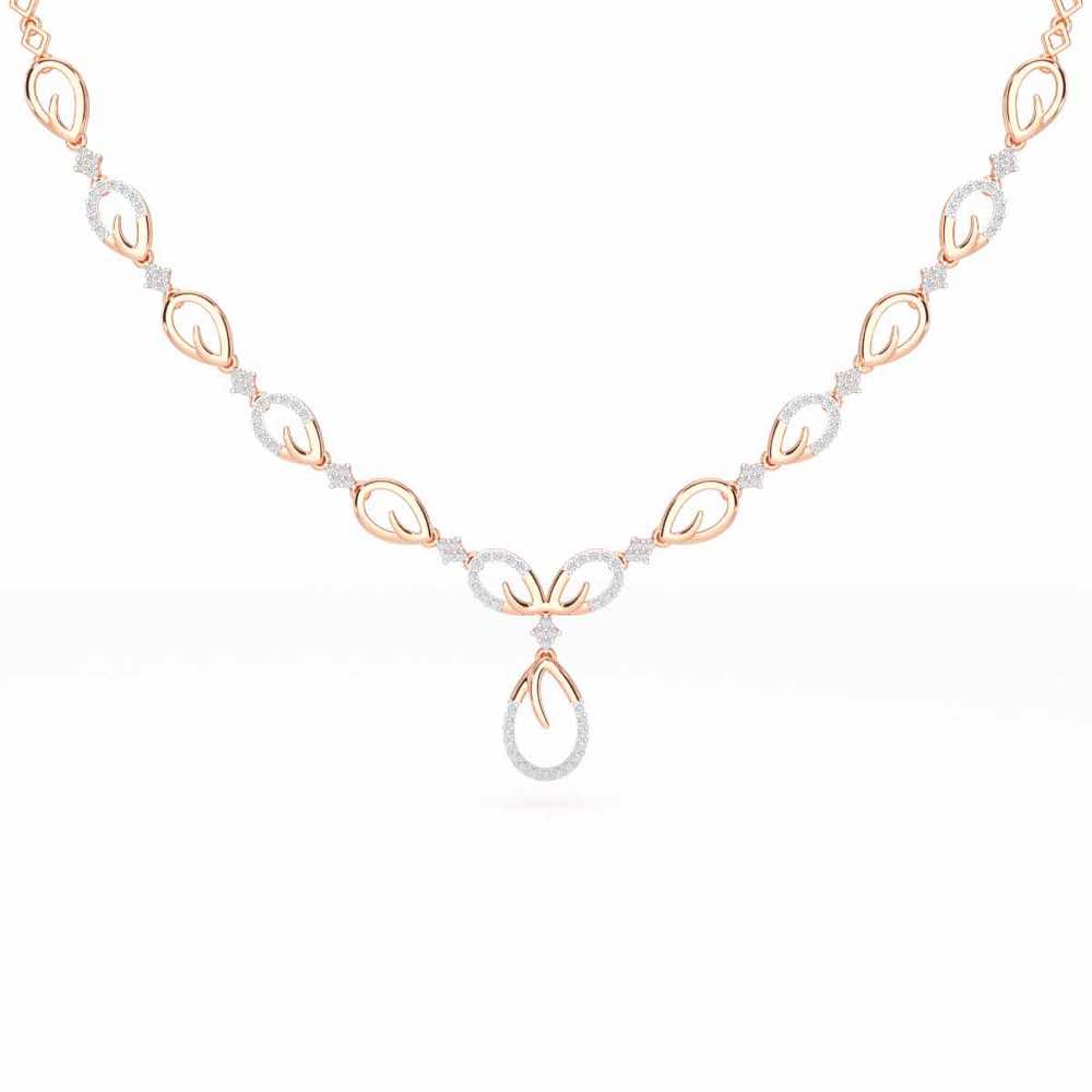 Sublime Spark Silver Necklace - Rose Gold - Image 2