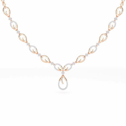 Sublime Spark Silver Necklace - Rose Gold - Image 2