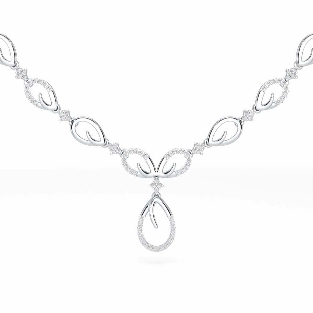 Sublime Spark Silver Necklace - White Gold - Image 1