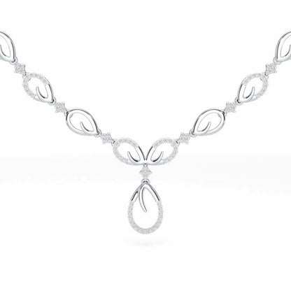 Sublime Spark Silver Necklace - White Gold - Image 1