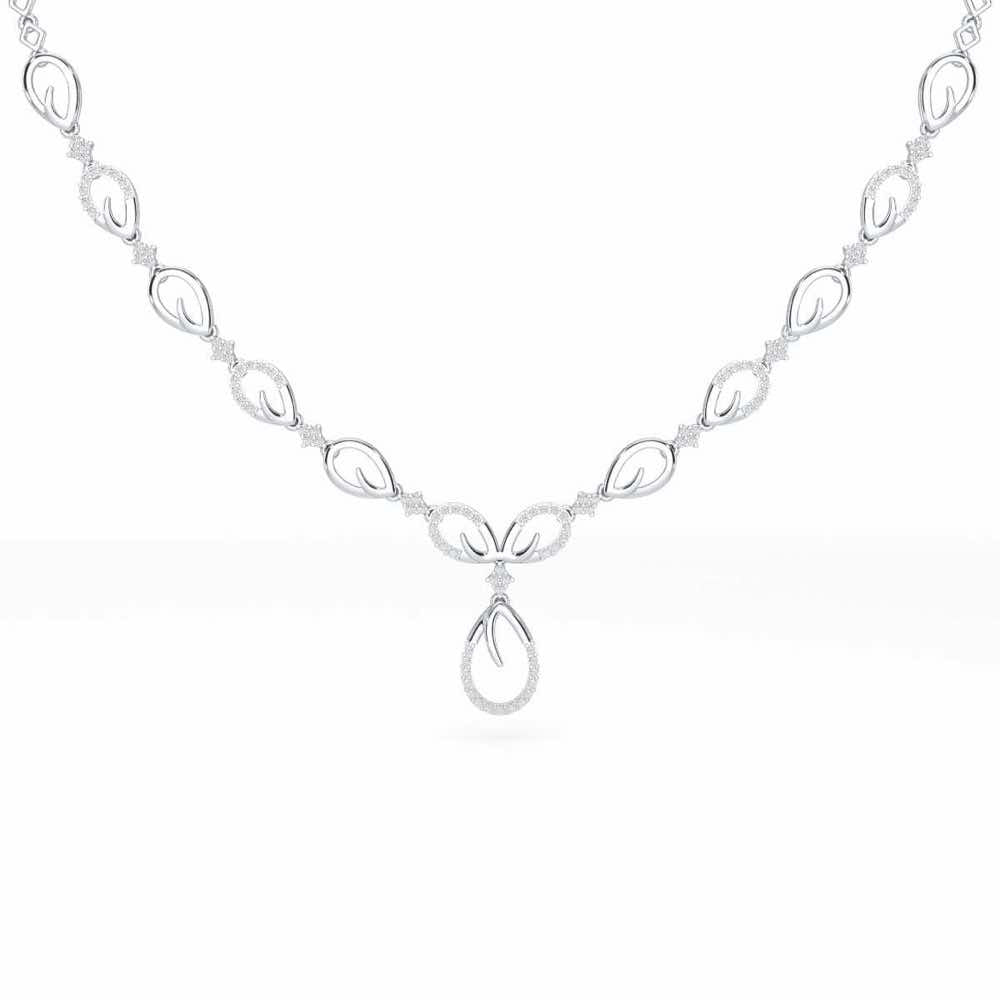 Sublime Spark Silver Necklace - White Gold - Image 2