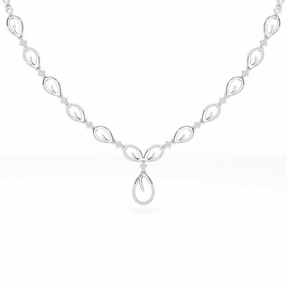 Sublime Spark Silver Necklace - White Gold - Image 2