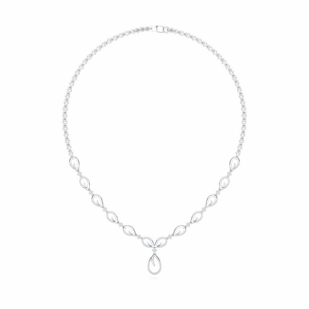 Sublime Spark Silver Necklace - White Gold - Image 3