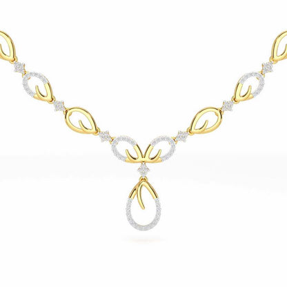 Sublime Spark Silver Necklace - Yellow Gold - Image 1