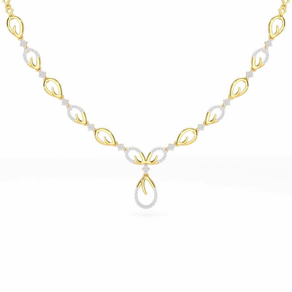 Sublime Spark Silver Necklace - Yellow Gold - Image 2