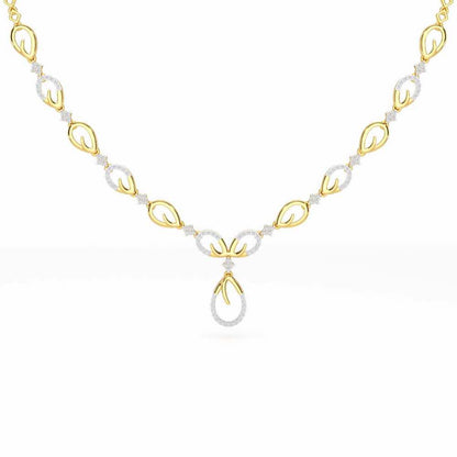 Sublime Spark Silver Necklace - Yellow Gold - Image 2