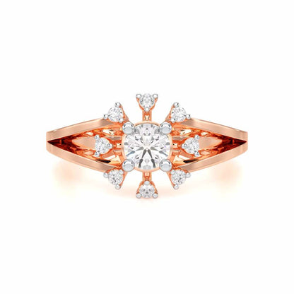 Sublime Sparkle Solitaire Ring - Rose Gold - Image 4