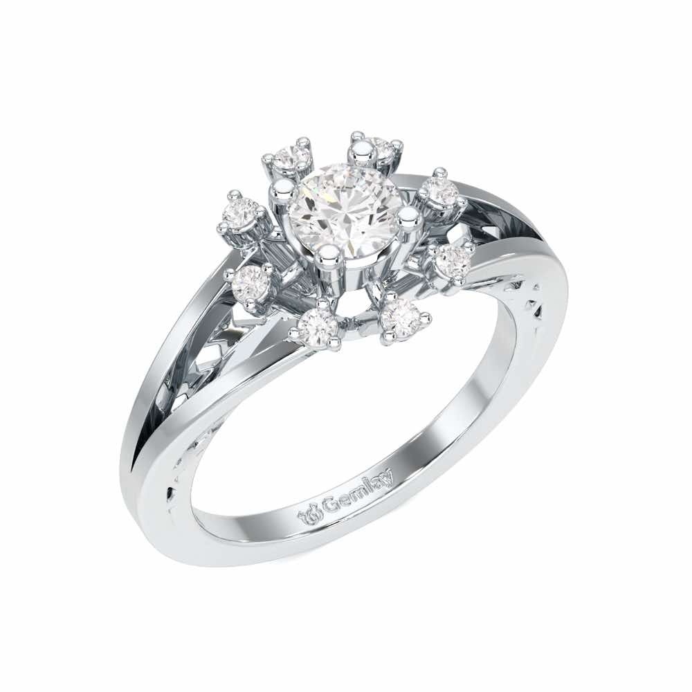 Sublime Sparkle Solitaire Ring - White Gold - Image 1