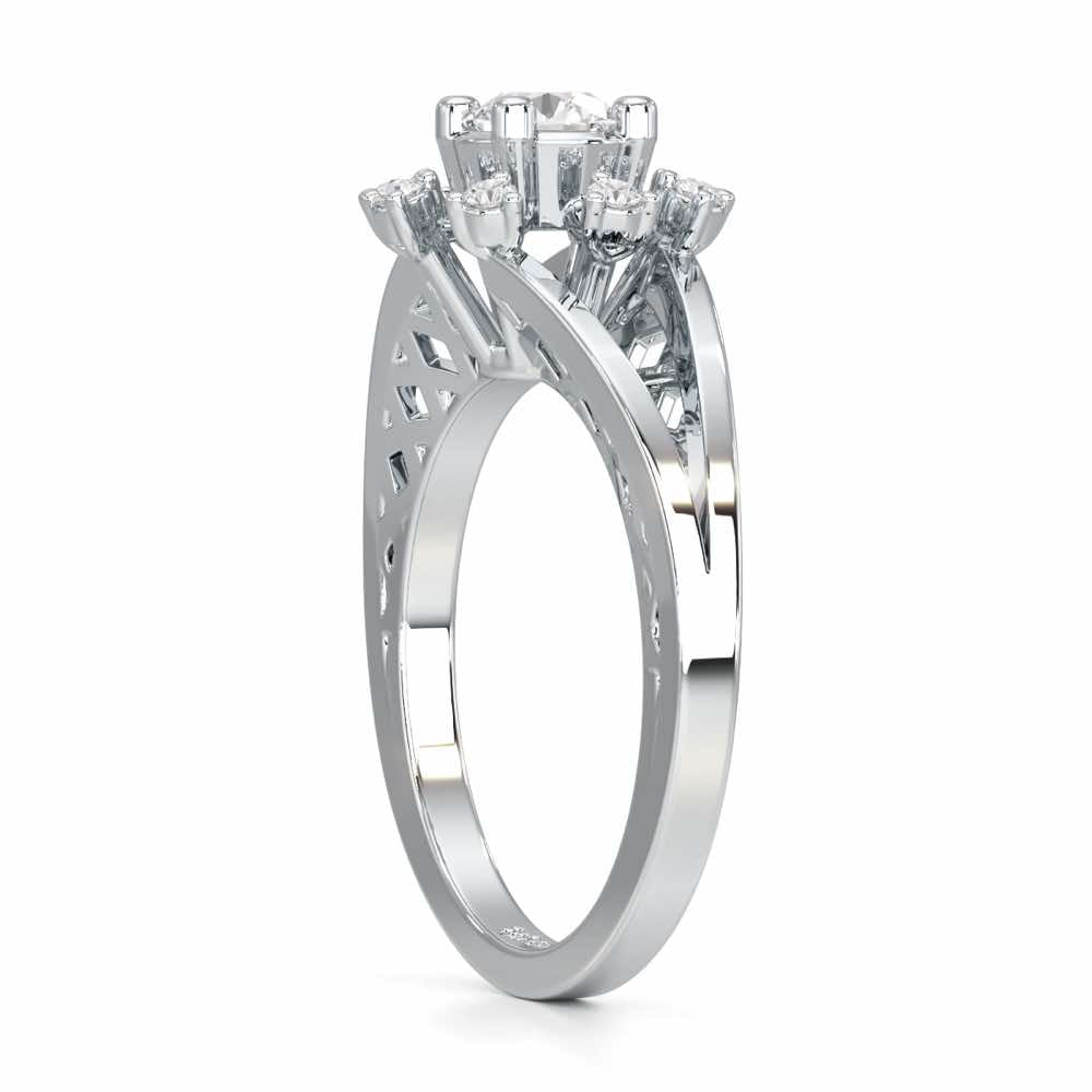 Sublime Sparkle Solitaire Ring - White Gold - Image 3