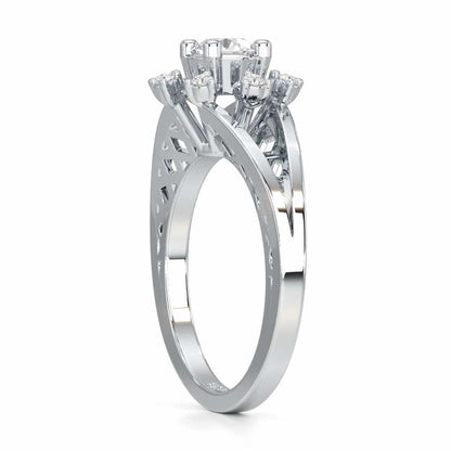 Sublime Sparkle Solitaire Ring - White Gold - Image 3