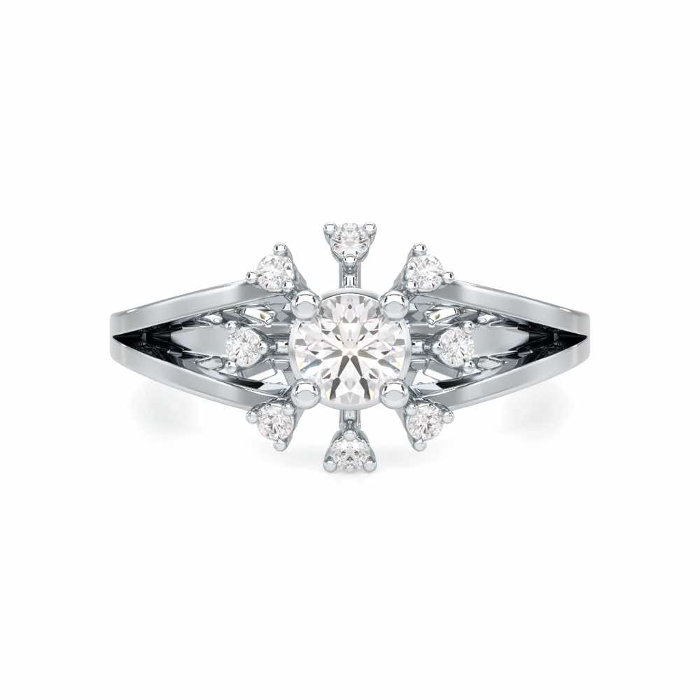 Sublime Sparkle Solitaire Ring - White Gold - Image 4