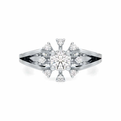 Sublime Sparkle Solitaire Ring - White Gold - Image 4