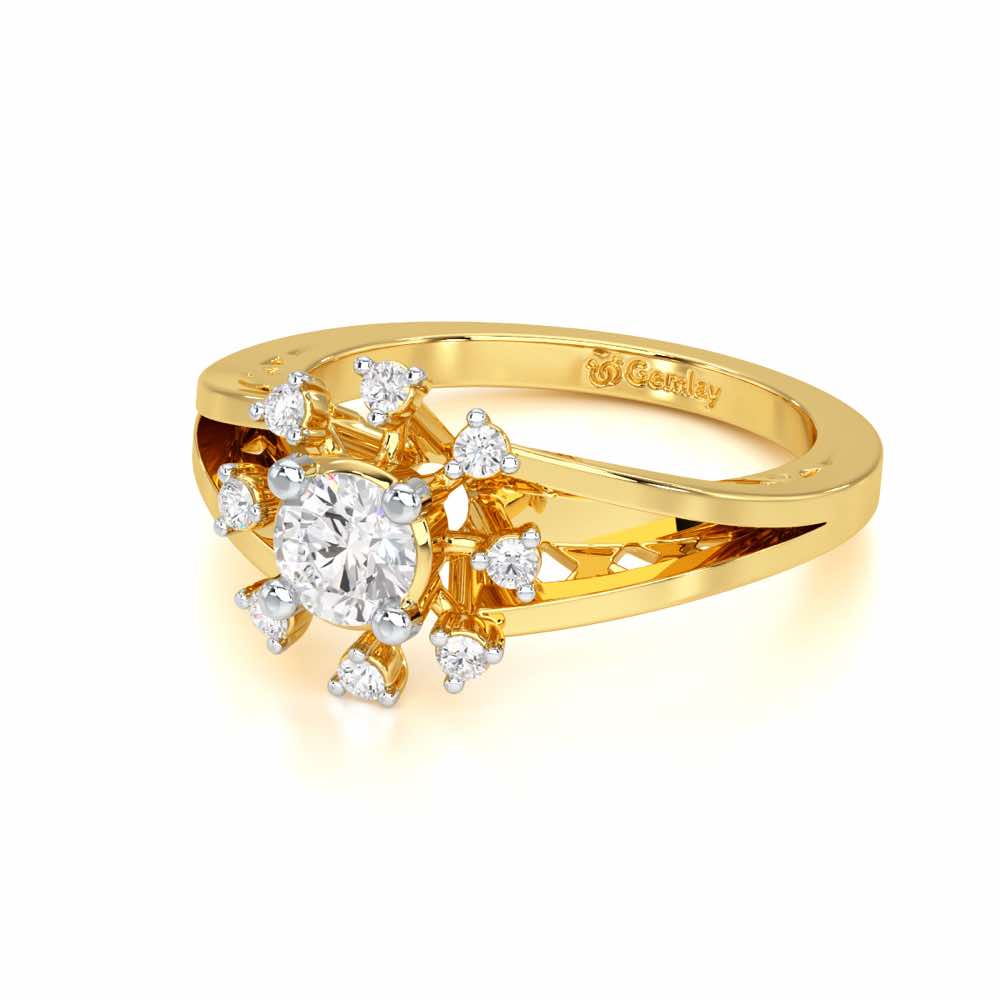 Sublime Sparkle Solitaire Ring - Yellow Gold - Image 2