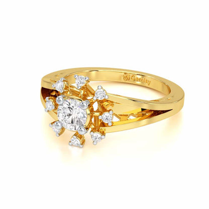 Sublime Sparkle Solitaire Ring - Yellow Gold - Image 2
