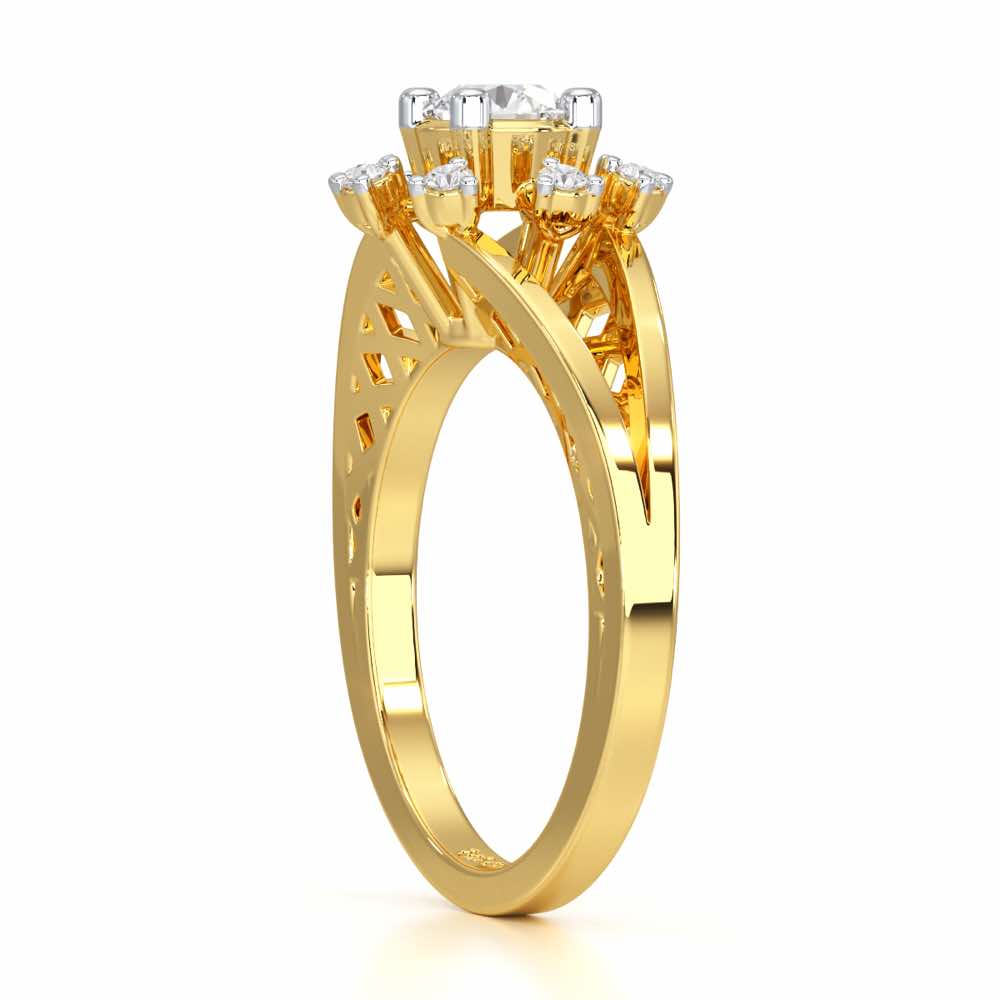 Sublime Sparkle Solitaire Ring - Yellow Gold - Image 3