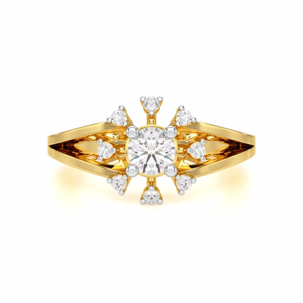 Sublime Sparkle Solitaire Ring - Yellow Gold - Image 4