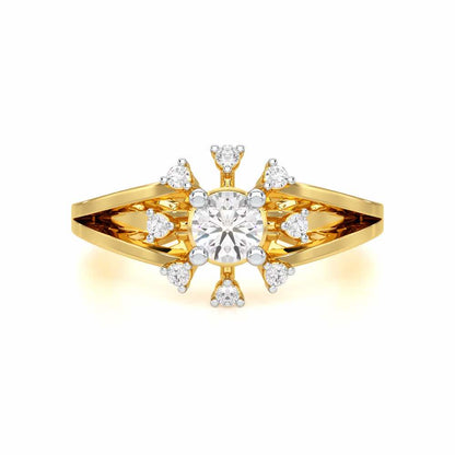 Sublime Sparkle Solitaire Ring - Yellow Gold - Image 4