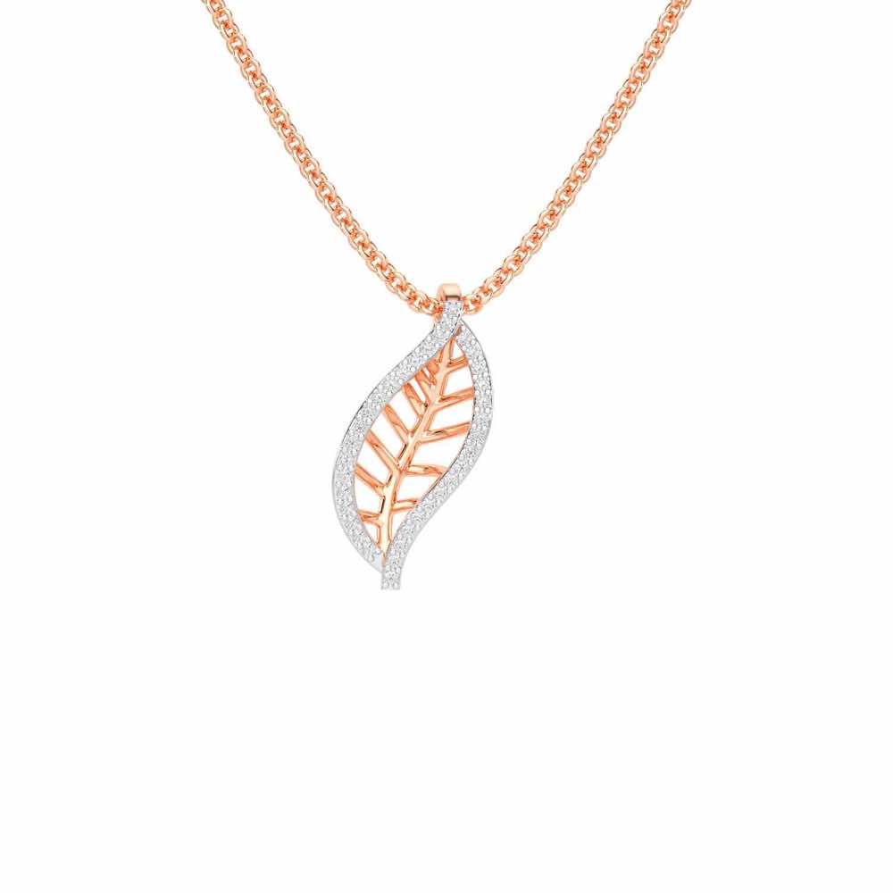 Sublte Charm Silver Pendant - Rose Gold - Image 1
