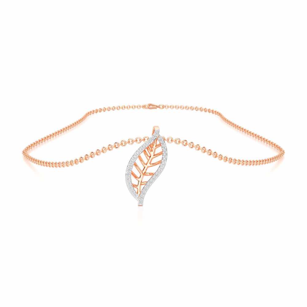 Sublte Charm Silver Pendant - Rose Gold - Image 3