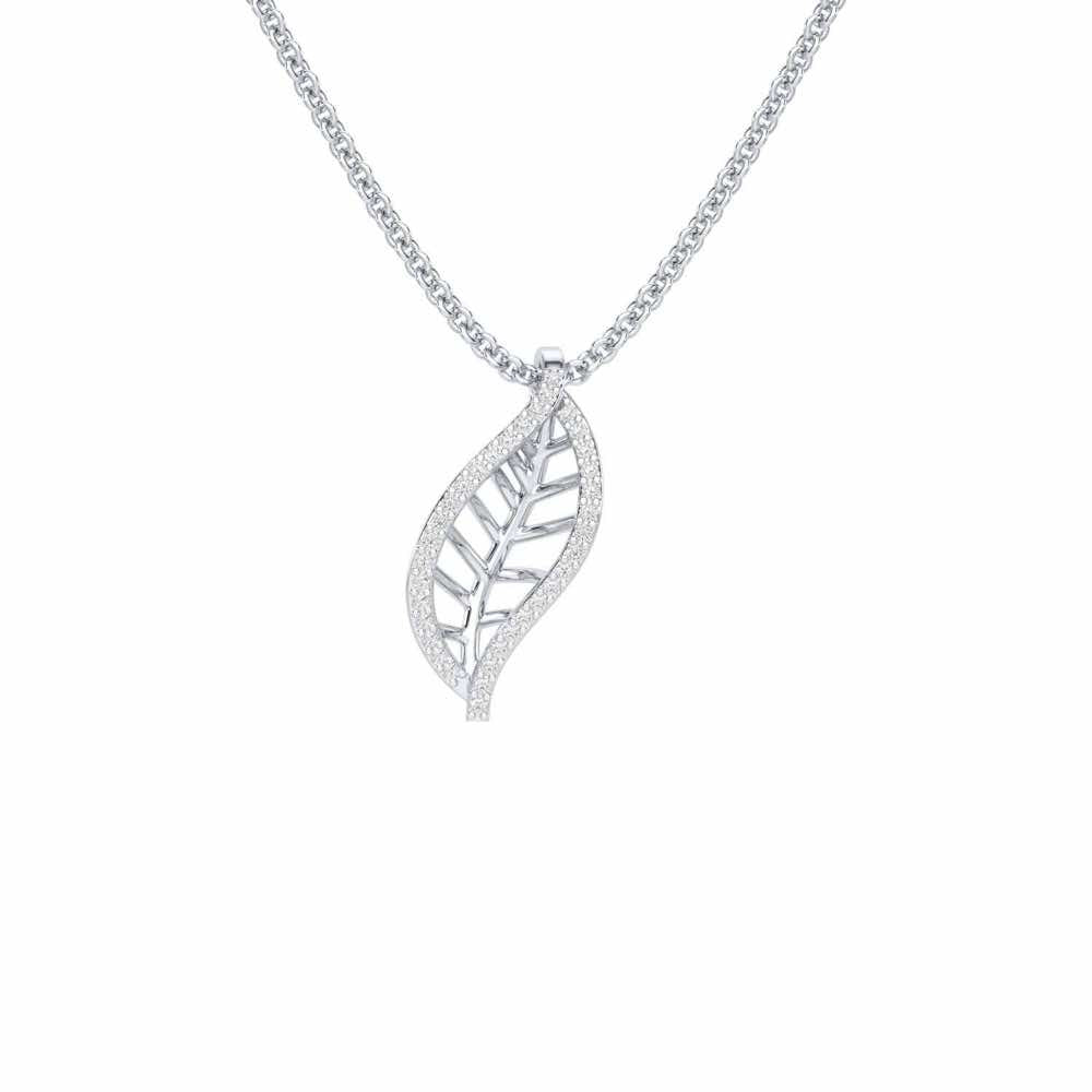 Sublte Charm Silver Pendant - White Gold - Image 1
